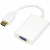Adapter HDMI VGA FHD 0.2m White