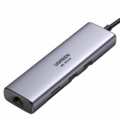 Hub UGREEN, USB-C to 2x USB 3.0, HDMI, RJ45, SD|TF