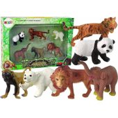 LeanToys Figurine Set of 6 Wild Animals Safari Figurine Tygr.
