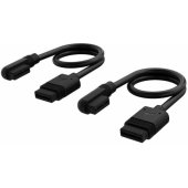 iCUE Link Slim Cable 200mm 90 Angled Black 2pcs