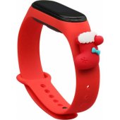 Strap Xmas Xiaomi Mi Band 3 / 4 Sock - Red