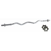 Curl barbell 120cm 25mm - star shaped safety collar