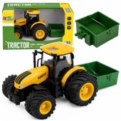 Agricultural Farm Tractor With Fertilizer Spreader Lights Sound Yellow