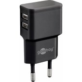 44951 Dual USB Charger 2.4 A (12W) Black