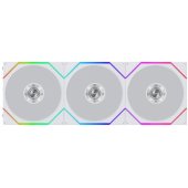 Uni Fan TL FLEX ARGB 120mm atvirkštinės krypties korpuso ventiliatorius, baltas, 3 vnt.