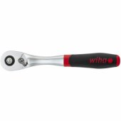 Wiha reversible ratchet 3/ 8, push button and ball lock (black/ red)