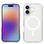 Magsafe ultra thin silicone back case for Apple iPhone 17 Transparent