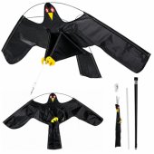 Bird Scarer Kite Predator Black Hawk 120 cm Mast 4M
