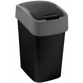 Waste FLIP BIN 10L (Black-Silver)