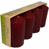 Candles Dark Red Ø5x9cm 4pcs