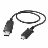 00173672 Įkrovimo/ duomenų kabelis, Micro-USB 0.6m juodas