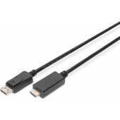 Cable DisplayPort 1.2 w/ interlock 4K 60Hz UHD Type DP/ HDMI A M