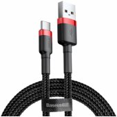 Cafule USB-C QC 3.0 3 m juodas