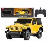 JEEP Wrangler JL Rubicon Remote Controlled RC Car Rastar Yellow 1:24