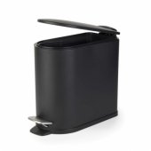 LA036690BLKPEU7 Slimline D-Shaped Pedal Bin 5-Litre