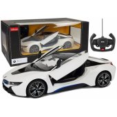 BMW i8 Rastar nuotoliniu būdu valdomas automobilis 1:14, baltas, automatinės durelės