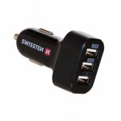 "Triple Premium USB 2.1A + 2.1A + 1A" Black