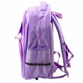 Mokyklinė kuprinė su balta kate, krūtinės dirželiu, violetinė, 20 l