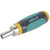 Wolfcraft mini screwdriver with ratchet mechanism and 5 bits (1237000)