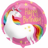 Folinis balionas „Happy Birthday Unicorn“ 45cm