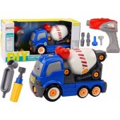 Cartoon Concrete Mixer Truck For Turning DIY Blue