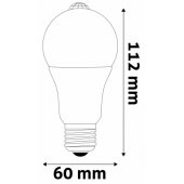 LED lemputė su judesio (PIR) ir prieblandos jutikliu E27 A60 8.8W 806lm