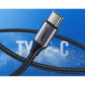 60127 Nickel-plated 2.4A USB-C cable QC3.0