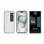 5D Glass Screen Protector for Apple iPhone 15 Black