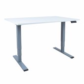 ERGO OPTIMAL stalas su 2 varikliais, 140x80cm, pilkšvai baltas