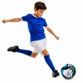 Training Football for Grass Field, Black and Blue, 22cm, size 5