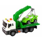 Car Transporter Roadside Assistance Tow Truck 1:16 Green Sound Lights