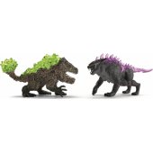 Schleich Eldrador Creatures šešėlinė lūšis prieš uolalaužį