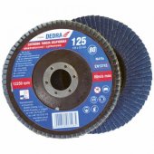Dedra flap sanding disc 125x22mm zircon grain 36 - F26036
