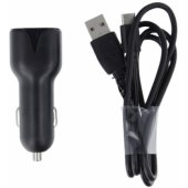 MXCC-01 2x USB 2.4A + USB-C cable Black