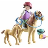 Child with Pony and foal