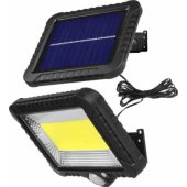 Saulės energija įkraunamas LED sieninis šviestuvas MCE438 su jutikliu