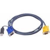 2L-5202UP USB KVM kabelis su 3 viename SPHD jungtimi ir integruotu PS/ 2–USB adapteriu, 1.8m