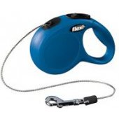 Flexi automatinis pavadėlis FLEXI NEW CLASSIC CAT XS, virvinis, 3 m, mėlynas