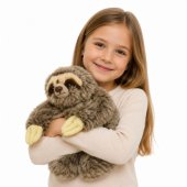Plush Sloth Realistic Mascot Cuddly Toy Velcro Paws 34 cm