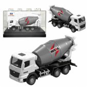 Concrete Mixer Metal Collectible Model Huina White 1:80