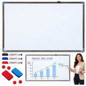 Magnetic Dry-Erase Whiteboard with Markers, Erasers, and Accessories,