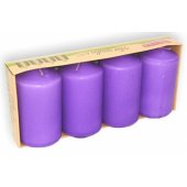 Candles Violet Ø5x9cm 4pcs