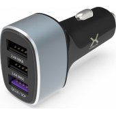 KRX0063 QC 3.0 3xUSB Black