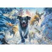 Schmidt Spiele Mark Fredrickson: Dog Love - Black Labrador in the Snow