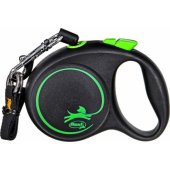 Flexi automatinis pavadėlis Black Design XS, virvinis, 3 m, žalias