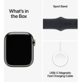 Watch Series 9 Cellular 41 mm grafito nerūdijantis plienas/ nakties juodumo apyrankė S/ M