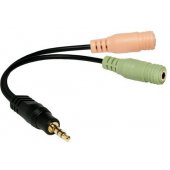 CA0021 3,5 mm jack (M) - 2x 3,5 mm (F)