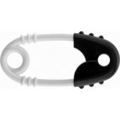 Tullo safety pin rattle black and white