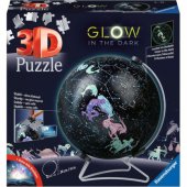 3D dėlionė, tamsoje šviečiantis žvaigždžių gaublys
