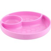 Chicco 127511 TALERZ SILIKONOWY 3-DZIELNY 12m+ DZIEWCZYNKA